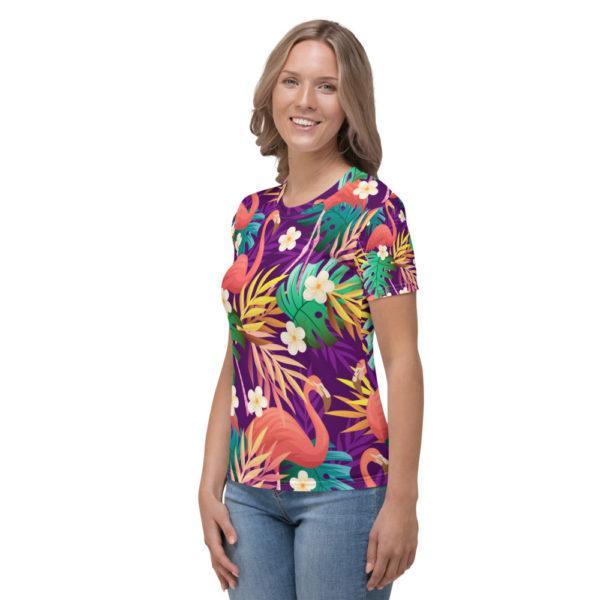 Damen Allover "FlaMinGo" T-Shirt – Bild 3