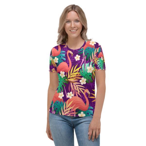 Damen Allover "FlaMinGo" T-Shirt