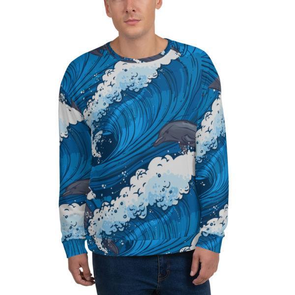 Unisex Allover "Wave" Pullover