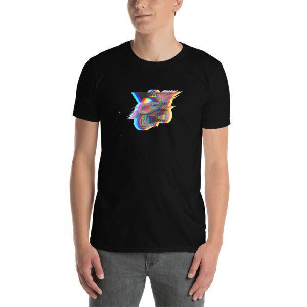 Glitch Biker Unisex-T-Shirt – Bild 2