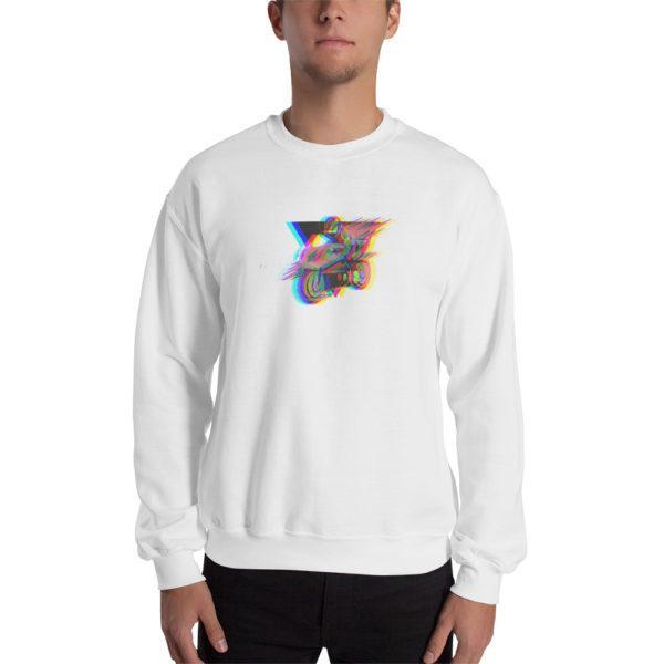 Glitch Biker Unisex-Pullover – Bild 3
