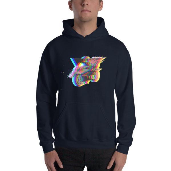 Glitch Biker Kapuzenpullover
