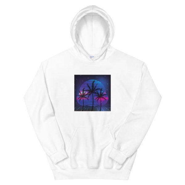 Synthwave Palme Kapuzenpullover – Bild 3